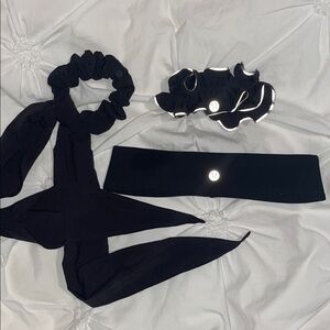 Lululemon Athletica Black Hair Accessories Trio